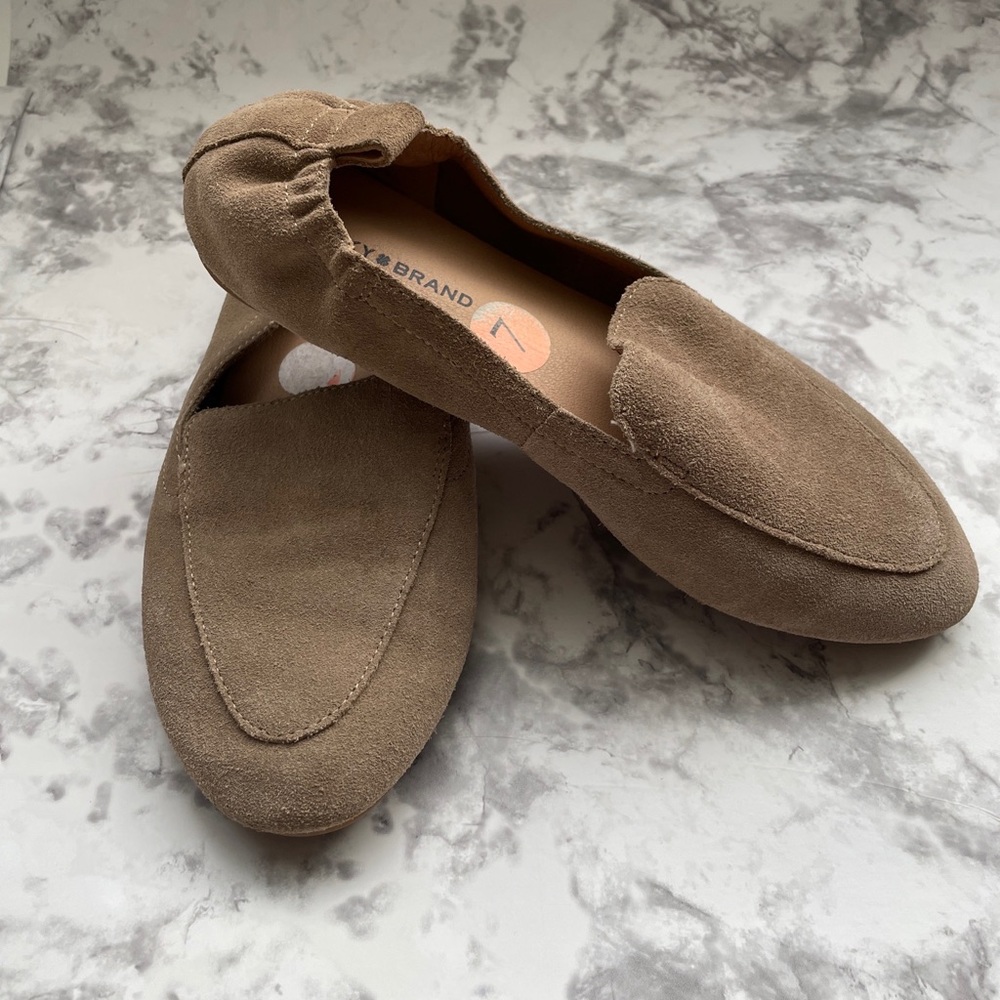 SOLD Lucky Brand Shoes Womens Size 7M Light Brown Suede Leather Belana Flats